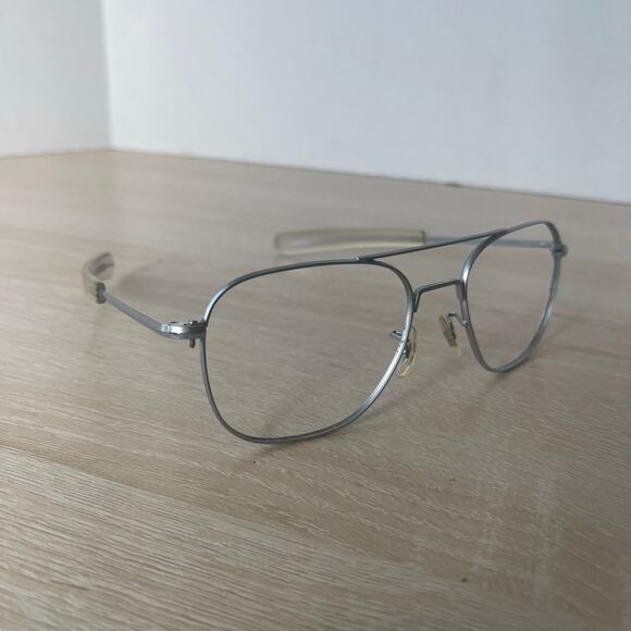 Randolph Engineering Aviator Sunglasses 5 1/2 Matte Chrome Frames Only READ - Picture 1 of 10